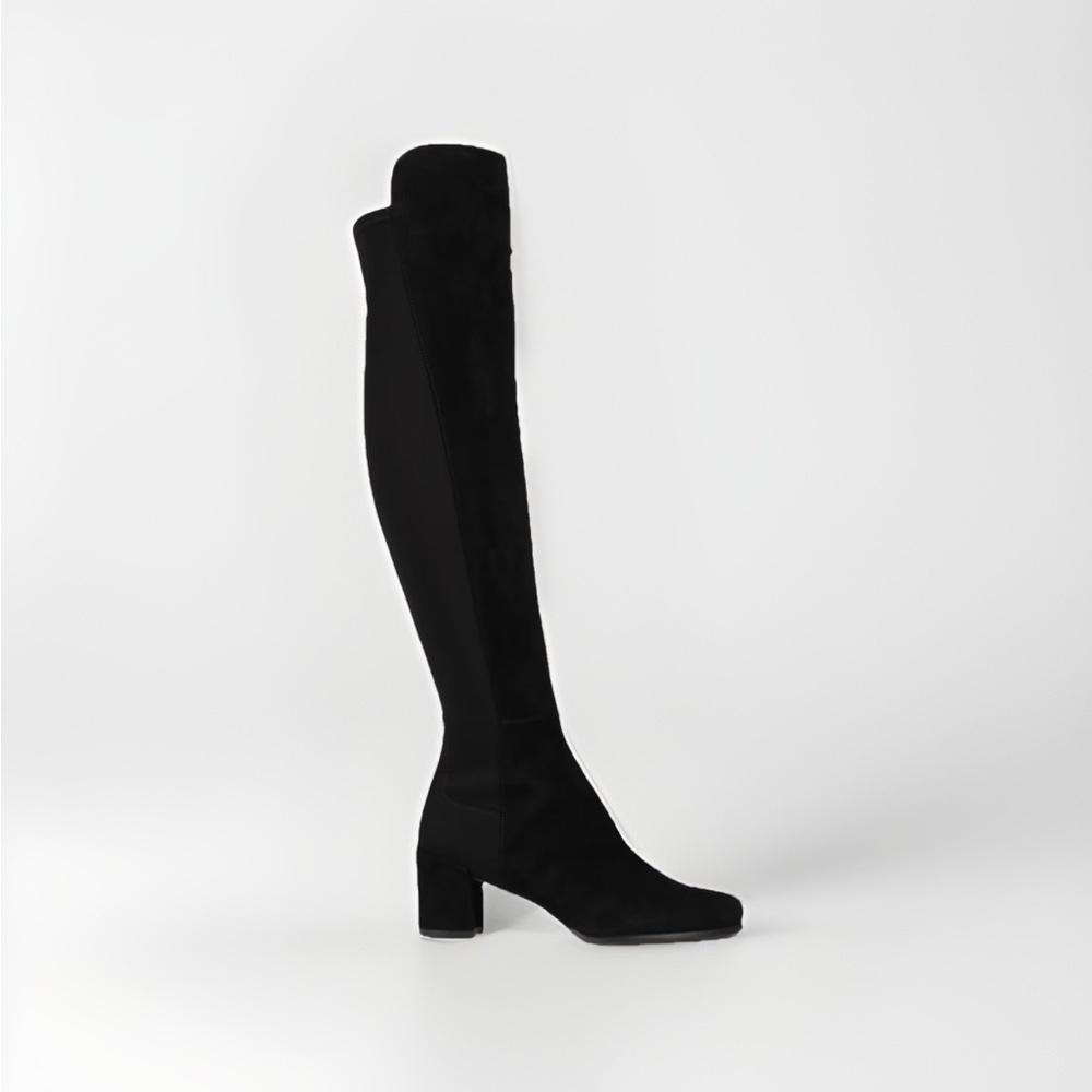 STUART WEITZMAN Women’s City microstretch and suede over-the-knee boots Black 4M